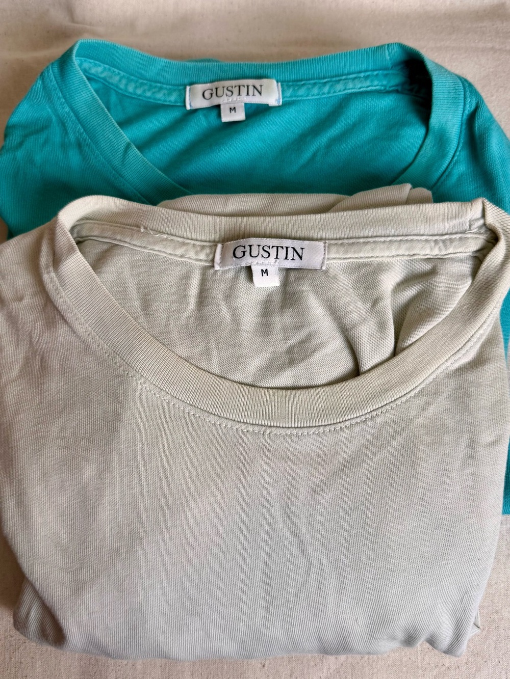 Gustin Short Sleeve T Shirts Size Medium Lot of 2 *FLAWS*